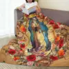 Our Lady Of Guadalupe Virgin Mary Catholic Mexic Blankets Fleece Warm Sofa Throw Blankets For Home Office Throws Bedspread Quilt 5