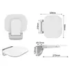 Hot Sells Bathroom White Wall Mounted Folding Shower Seat Uf Urea Wall Mounted Foldable Shower Seat 3