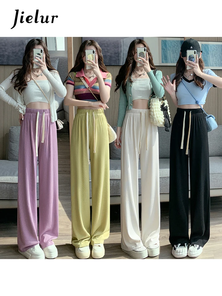 Dress Pants for Women Drape High Waisted Straight Wide Leg Pants Casual  Loose Fit Lounge Trousers