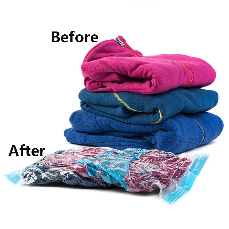 No Need Pump Vacuum Storage Bags Large Capacity Clothes Organize Bag Space Saver Home Comforters Blankets Compression Pounches 5