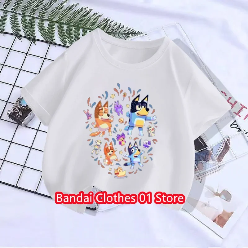 

Summer New Boys and Girls Cotton T-shirt Brouilly Short sleeved Children's Leisure 4-14 Year Old Children's Printed