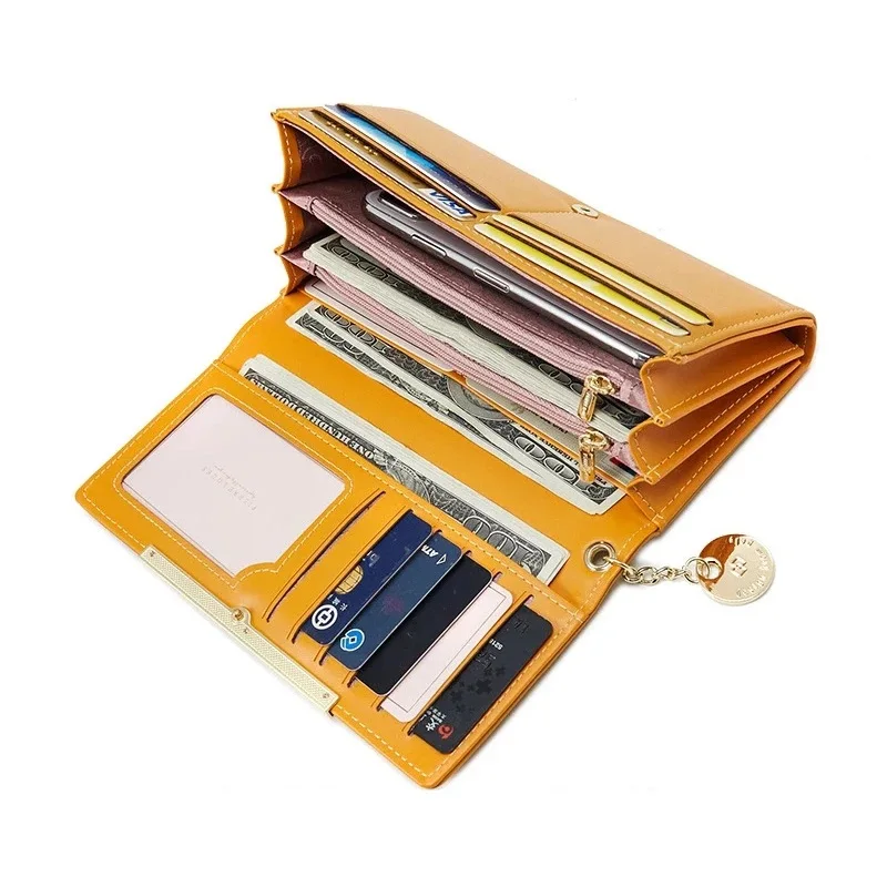 2024 New Luxury Leather Wallet for Women Many Departments Women Wallets Card Holder Purse Female Purses Long Clutch Wallets 5