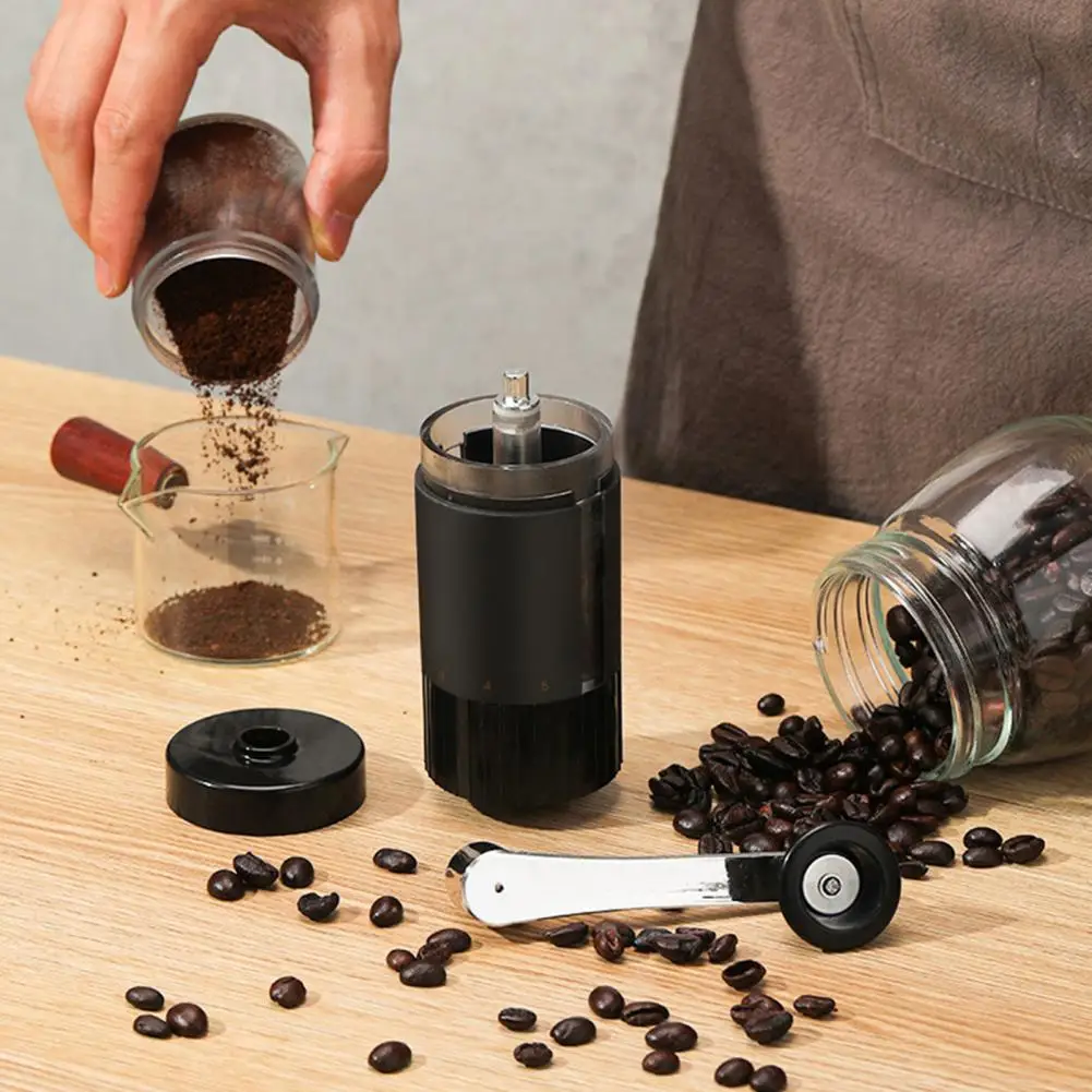 

Lightweight Coffee Grinder Portable Hand Coffee Grinder with Visible 90ml Capacity Bean Grinding Tool for Travel Gift for Coffee