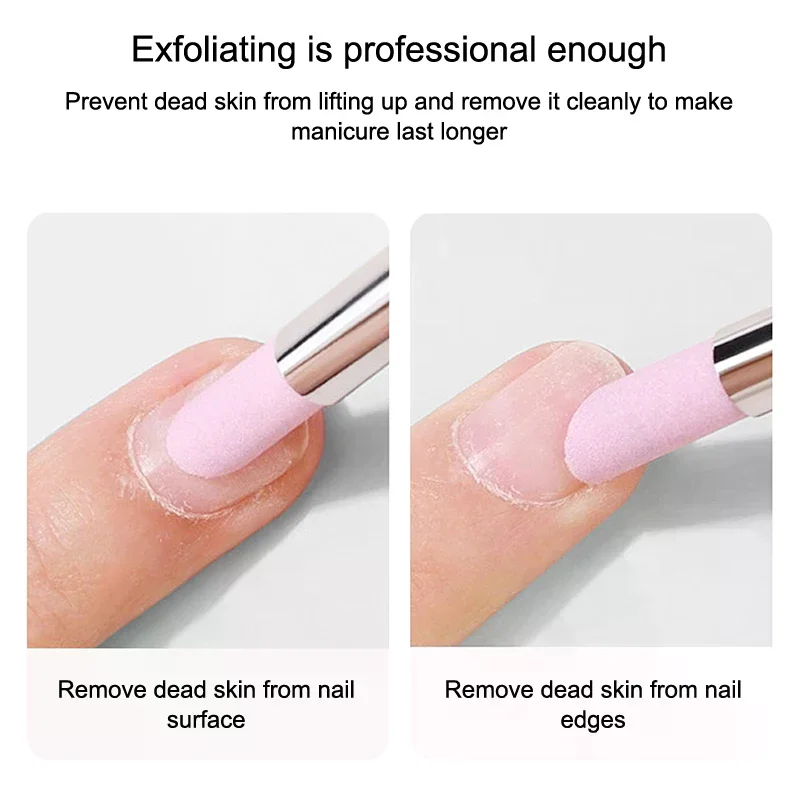1/2Pcs Quartz Stone Nail File Rods Cuticle Dead Skin Remover Pen Lightweight Portable Manicure Tools