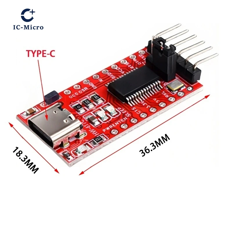 FT232RL FT232 FTDI USB 3.3V 5.5V to TTL Serial Adapter Module 1-10PCS for Arduino FT232 Pro Mini Port USB TO TTL 232 Type-C