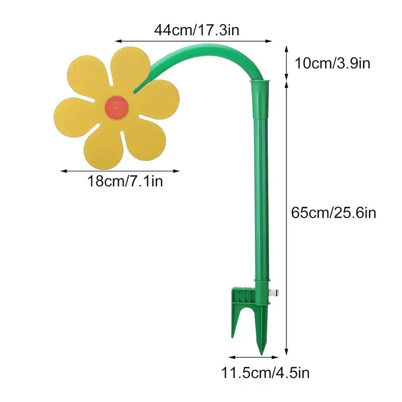 Garden sprinkler Plants irrigation kits Plant waterer Irrigation sprinklers Garden irrigation nozzle Drip irrigation Drip irrigation sprinklers Garden dripper Crazy Spin Sprinkler Flower Shape Dancing Daisy Sprinklers 360 Rotating Water Spray Toy for Yard Lawn Watering Garden Decoration