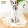 Rabbit Litter Pan Animal Potty Trainer Bunnies Corner Toilet Box for Ferret Hamster Dragon Cat Guinea Pig Dutch Pig Supplies 1