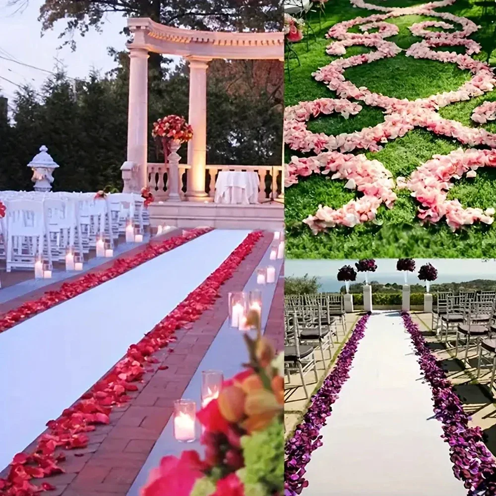 Artificial Dried Flower Silk Rose Petals Leaves for Party Birthday Event Wedding 10000-100Pcs artificial rose petals