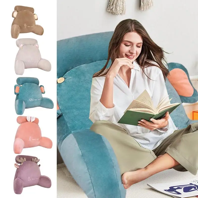 

Reading Back Pillow Thick Crystal Velvet Detachable Neck Support Soft Armrest Bed Rest Cushion Suitable For Study Relaxing