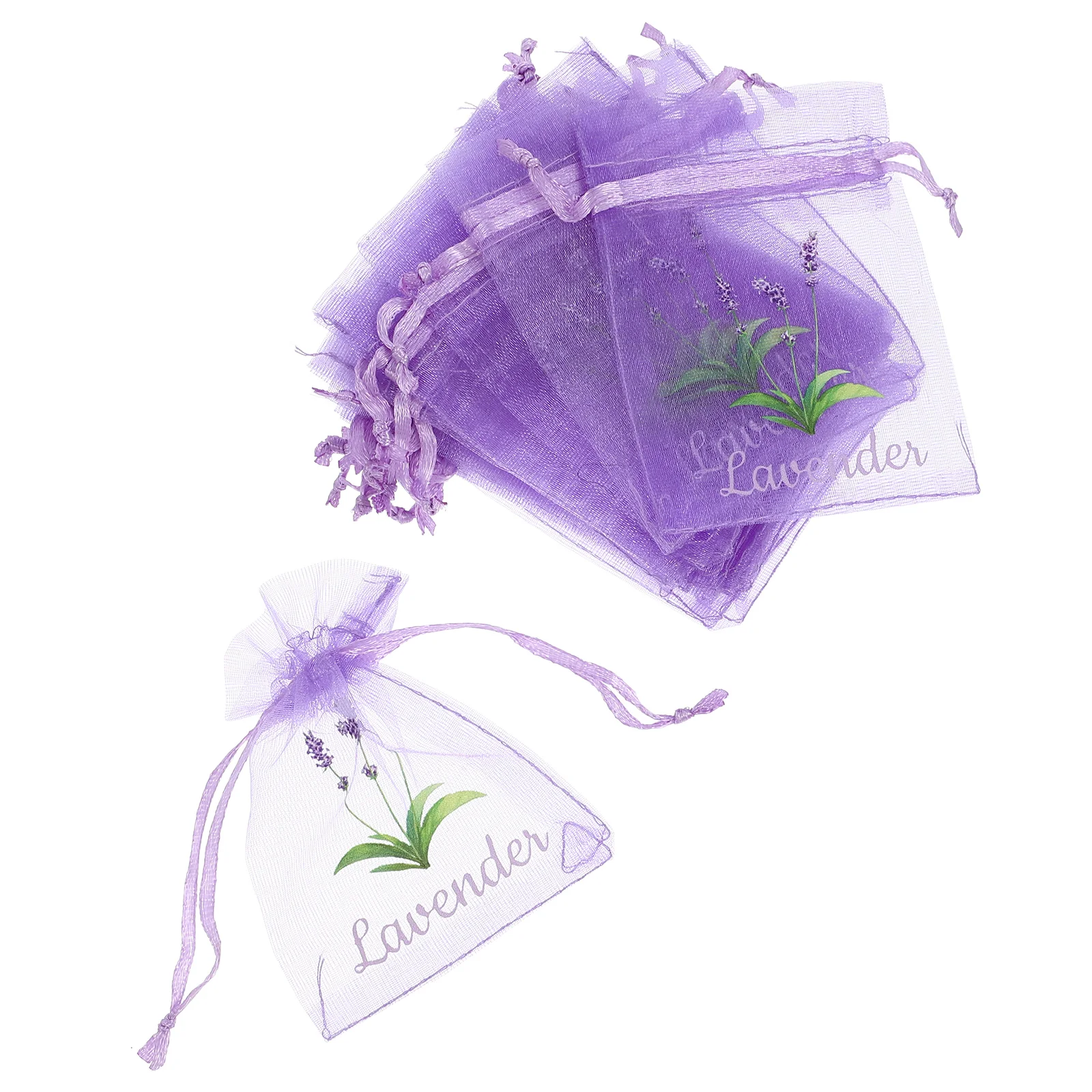 20pcs Empty Lavender Sachet Bags Lavender Drawstring Bag Sachet Organza Bags Empty Drawstring Bag for Dried Sa
