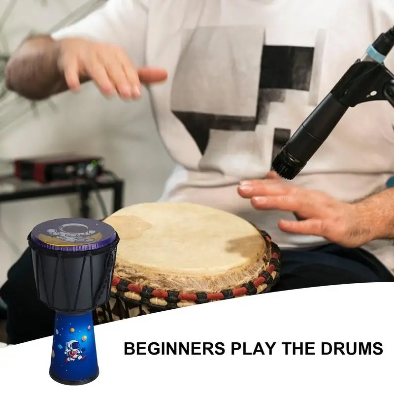 Djembe Drum Goatskin Drumhead Vintage Portable Professional Handcrafted Goatskin Arabic Drum For Birthday New Year Kindergarten
