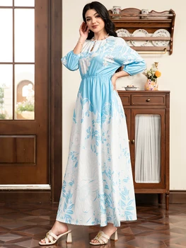 Spring New Arrival: Sweet Floral Print Long Dress - Color-Block Design, Puff Sleeves, Pockets For Spring 4