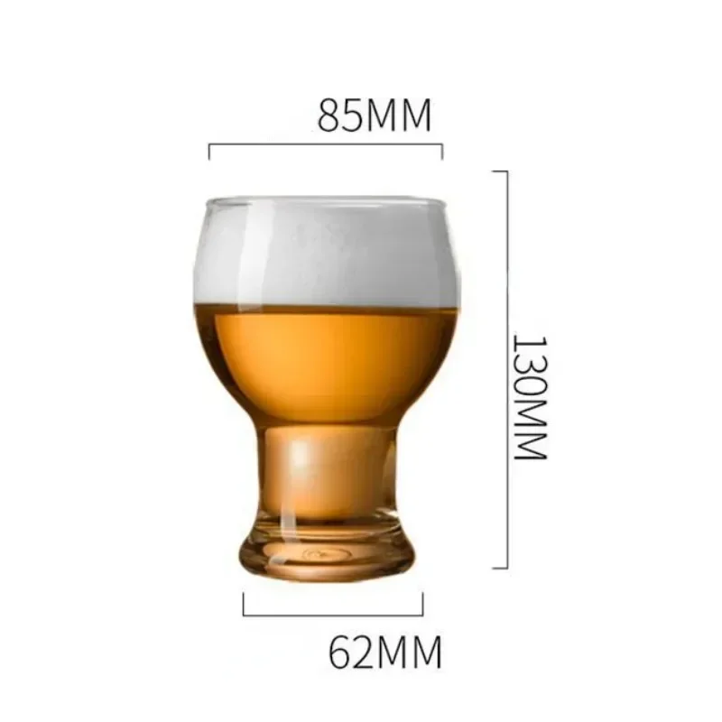 455ml Beer Cup Household Belly Draft Glasses Drinks Cups Craft Brewing Creative Cups Large Capacity Transparent Glass Drinkware glass cup