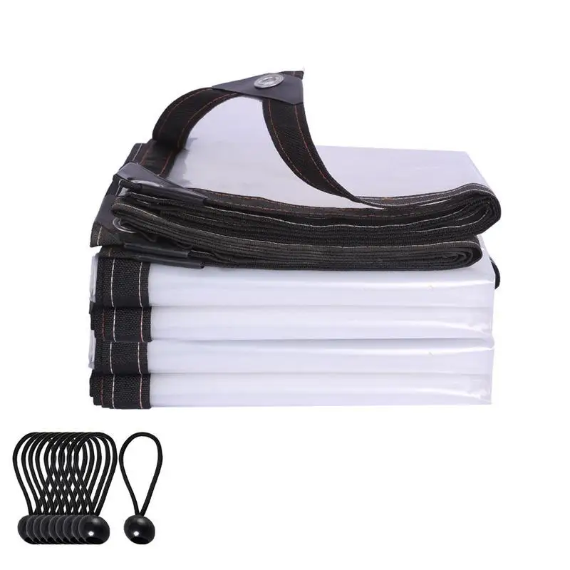 

Plant Tarp Cover Transparent Rainproof Poly Tarp Tarpaulin Plants Waterproof Canvas Tar Vegetable Cover Lightweight Vehicle tarp