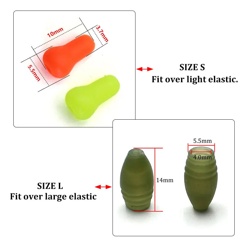 carp elastic pole fishing Dr.Fish 20pcs Connector 16mm/0.63inch Pacakage include Pole Elastic Tip | Have