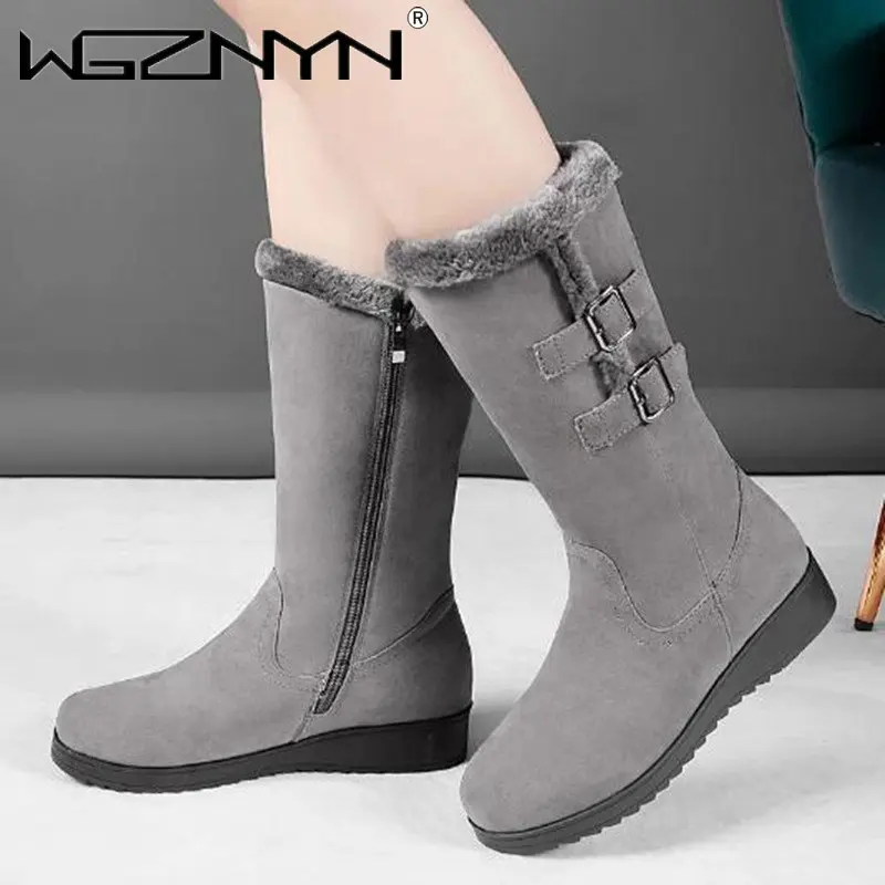 Nieuwe Vrouwen Snowboots Winter Vrouwelijke Laarzen Dikke Pluche Rits  Antislip Overknee Laarzen Fashion Warm Bont Vrouw winter Schoenen 2022 _ -  AliExpress Mobile