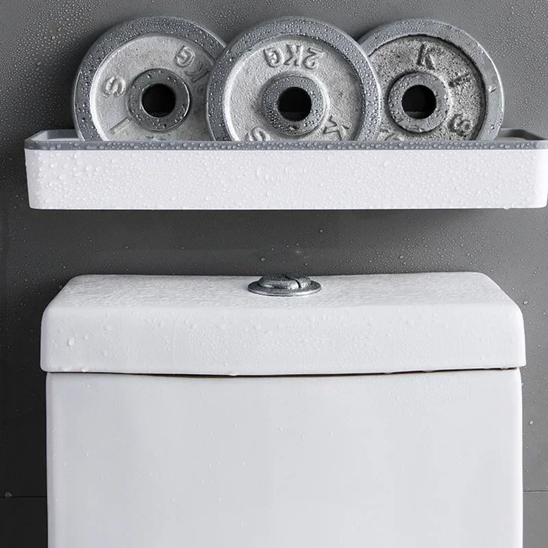 Wall Hanging Toilet Bathroom Storage Cabinet Rack Punch Free Multifunctional Artifact Above Toilet Rack Shelf Organizer gift 5