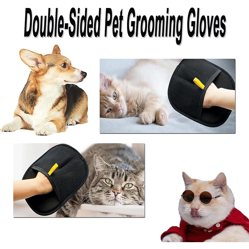 Cat Dog Hair Remover Gloves in Pet Hair Brush Fur Scraper for