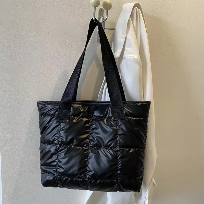 

Зимняя новая Хлопковая женская сумка через плечо, вместительные повседневные сумки-тоуты, мягкие сумочки, женская сумка под подмышек