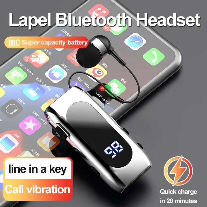 

Портативная Беспроводная Bluetooth-гарнитура, наушники с напоминанием о звонках и вибрацией, Спортивная Bluetooth-гарнитура с зажимом, наушники, наушники
