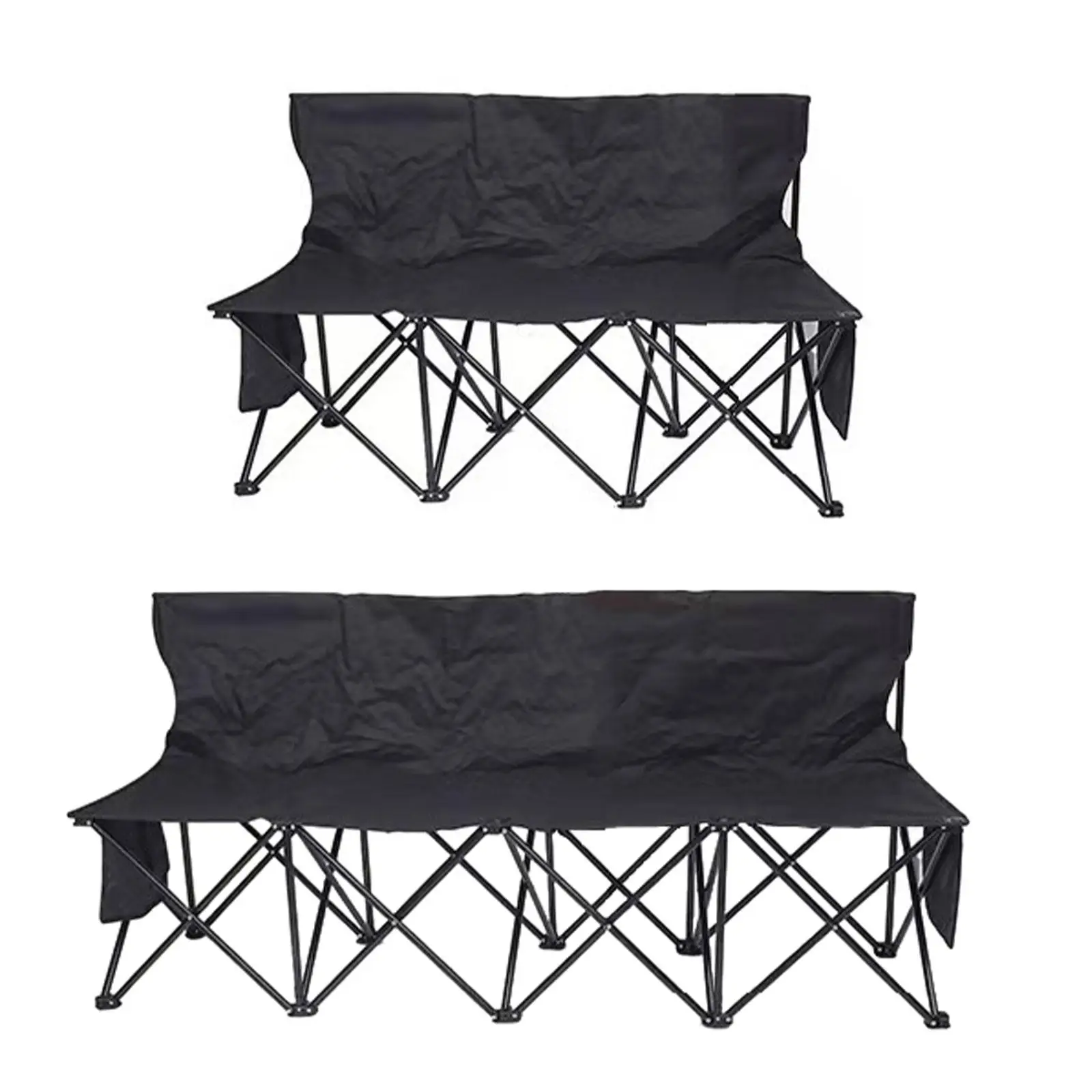 

Folding Bench Seating Multi Person with Back Support Portable Sports Bench