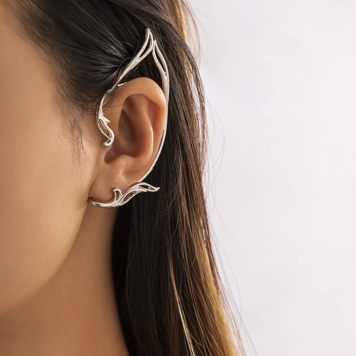 Punk Personality Dragon Ear Clips for Women Men Retro Dragon Non Pierced Earrings Ear Cuffs for Teens Hip Hop Street Jewelry ear clip earrings,clip earrings,ear clip,ear accessories
