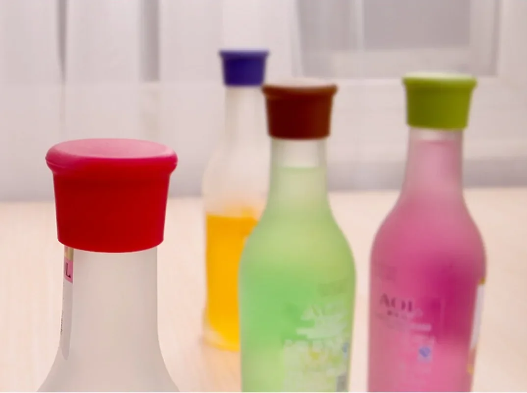 Bottle Cap Home Durable Bar Drinkware Silica Gel Bar Straw Beer Cork Stanleys Cup Accessories Candy Color Seal Food Barware