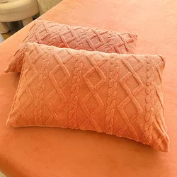Luxurious Velvet Pillowcase - Soft and Cozy 48x74cm Cushion Cover - Pillowcase - 1PC (Orange)