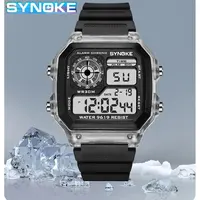 SYNOKE-Montres numériques étanches pour hommes et femmes, montre-bracelet de sport Shoous, multifonction, extérieur, course à pied, étudiant, sept lumières 5