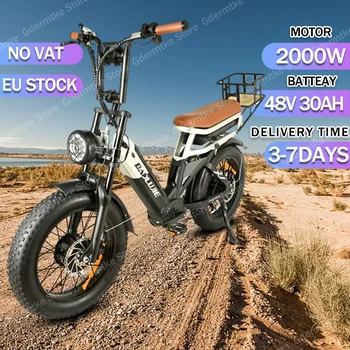 Electric Bicycle 2000W Dual Powerful Motor 48V30AH Dual Battery Dual Hydraulic Brake E Bike 20*4.0 Inch Fat Tire Electric Bike 1