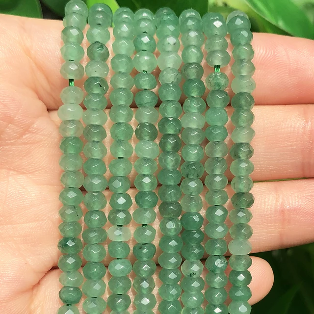 5x3mm Faceted Green Jade Beads Charms Tiny Rondelle Shape Beads for Jewelry  Making Diy Bracelet Necklace Accessories - AliExpress