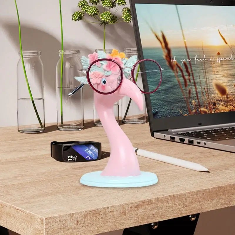  2 Pcs Flamingo Eyeglass Holder Display Stands - Handmade Resin  Carving Eyeglasses Holder Stand,Sunglasses Display Stand Home Office Desk  Decor Gift Flamingo Eyeglasses Rack ( Color : 2 Pcs Flamingo ) : Home &  Kitchen