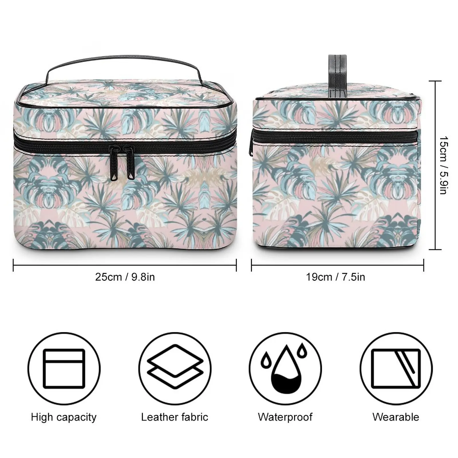 Customized Pattern Makeup Bag Outdoor Travel Makeup Bag Multifunction Waterproof Full Printing Cosmetic Bag Toiletries Wash Bag