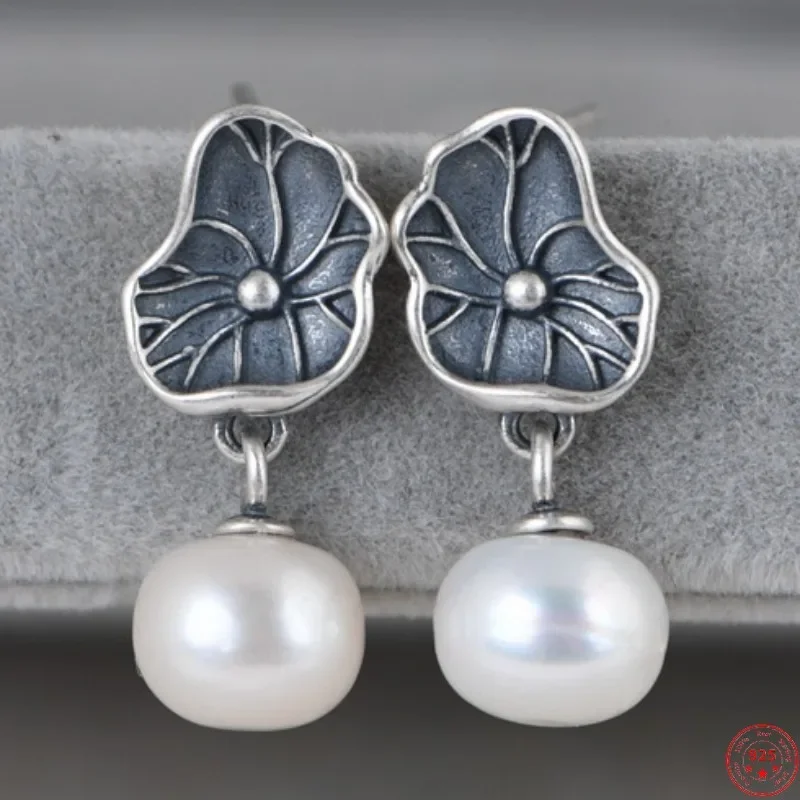 

Женские серьги-гвоздики из серебра 2022 пробы, с пресноводным жемчугом