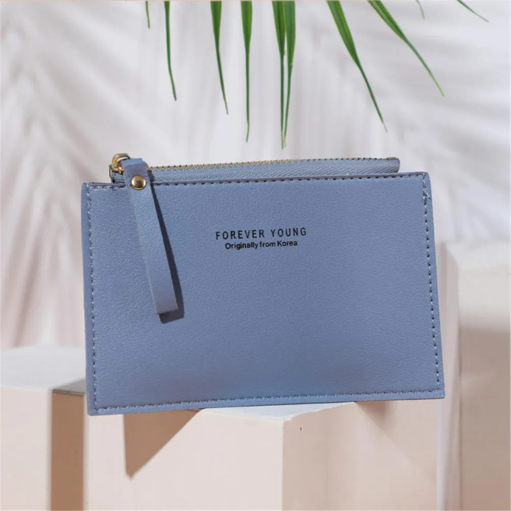 Fashion Slim Men's Leather Small Wallet Credit Card Holder Wallet For Men Small Cash Zipper Coin Purse Men Leather New