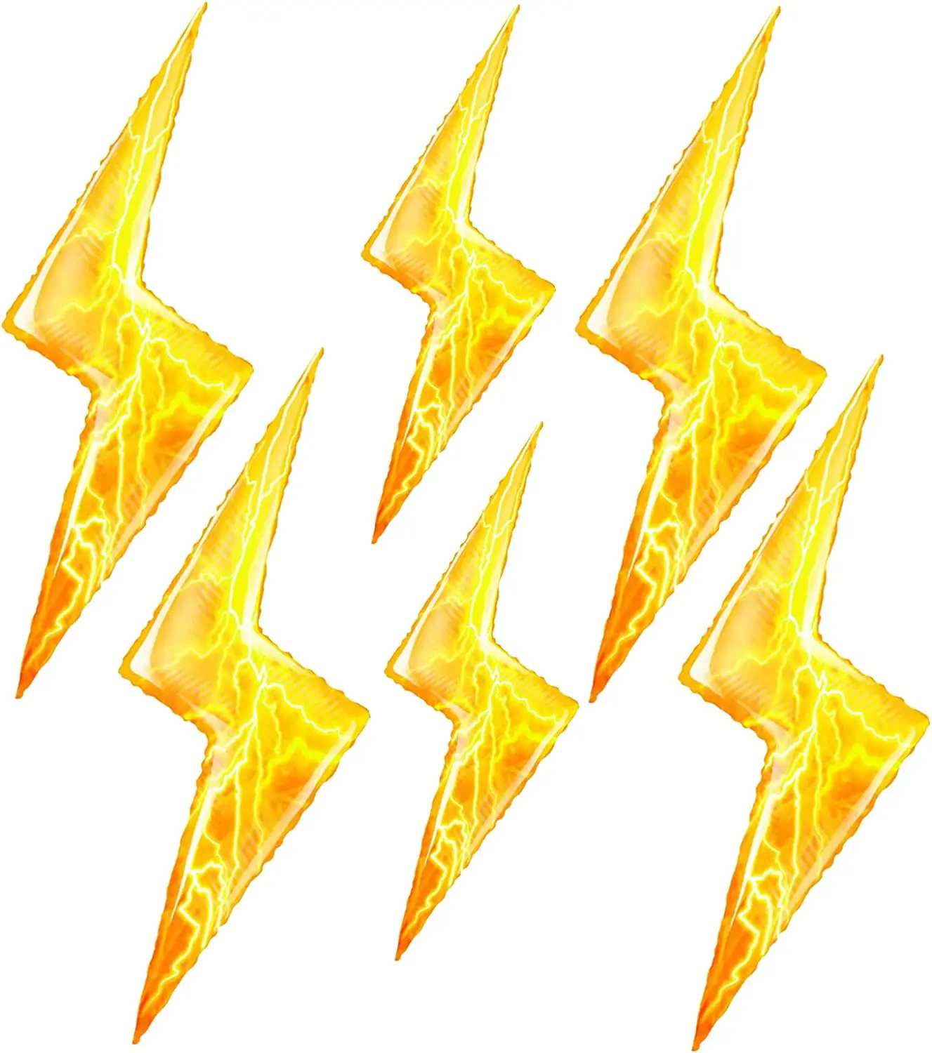 

4pcs Yellow Lightning Bolt Balloons 41 Inch Flash Party Balloons Foil Mylar Flash Party Decorations for Birthday Party, Wedding