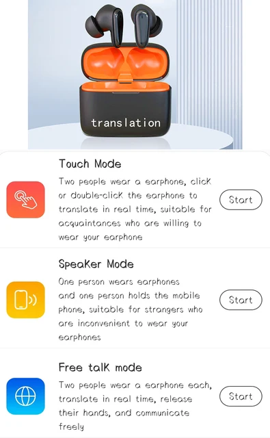 KI Übersetzer Kopfhörer - Echtzeit Übersetzung 144 Sprachen, Bluetooth 5.4 Wireless