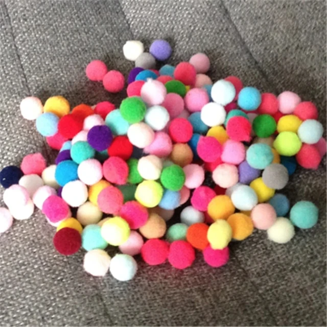 100Pcs 15MM Multi-Colored Pompoms Soft Fluffy Puff Balls For Crafts Sew  School Kids DIY Home Garment Handcraft Sewing Supplies - AliExpress