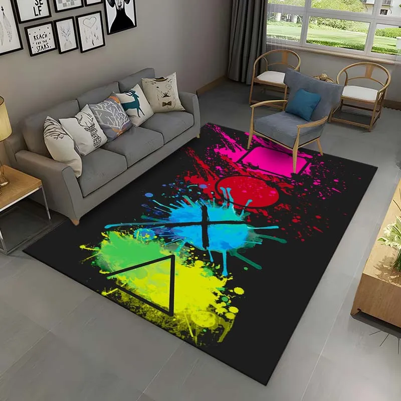 

Cartoon Gamer Game Gamepad Area Rug,Carpet Rug for Living Room Kids Bedroom Sofa Kitchen Doormat Decor,Child Non-slip Floor Mat