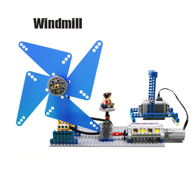 

MOC Creative High-tech Parts Kit Windmill Engine Cylinder Motor Battery Box Building Blocks Bricks Model DIY Educational Toys