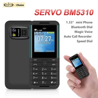 SERVO BM5310 Mini Small Mobile Phone 3 SIM Card Magic Voice Auto Call recorder Bluetooth Dialer Speed Dial 1.3"Screen Cellphones 1