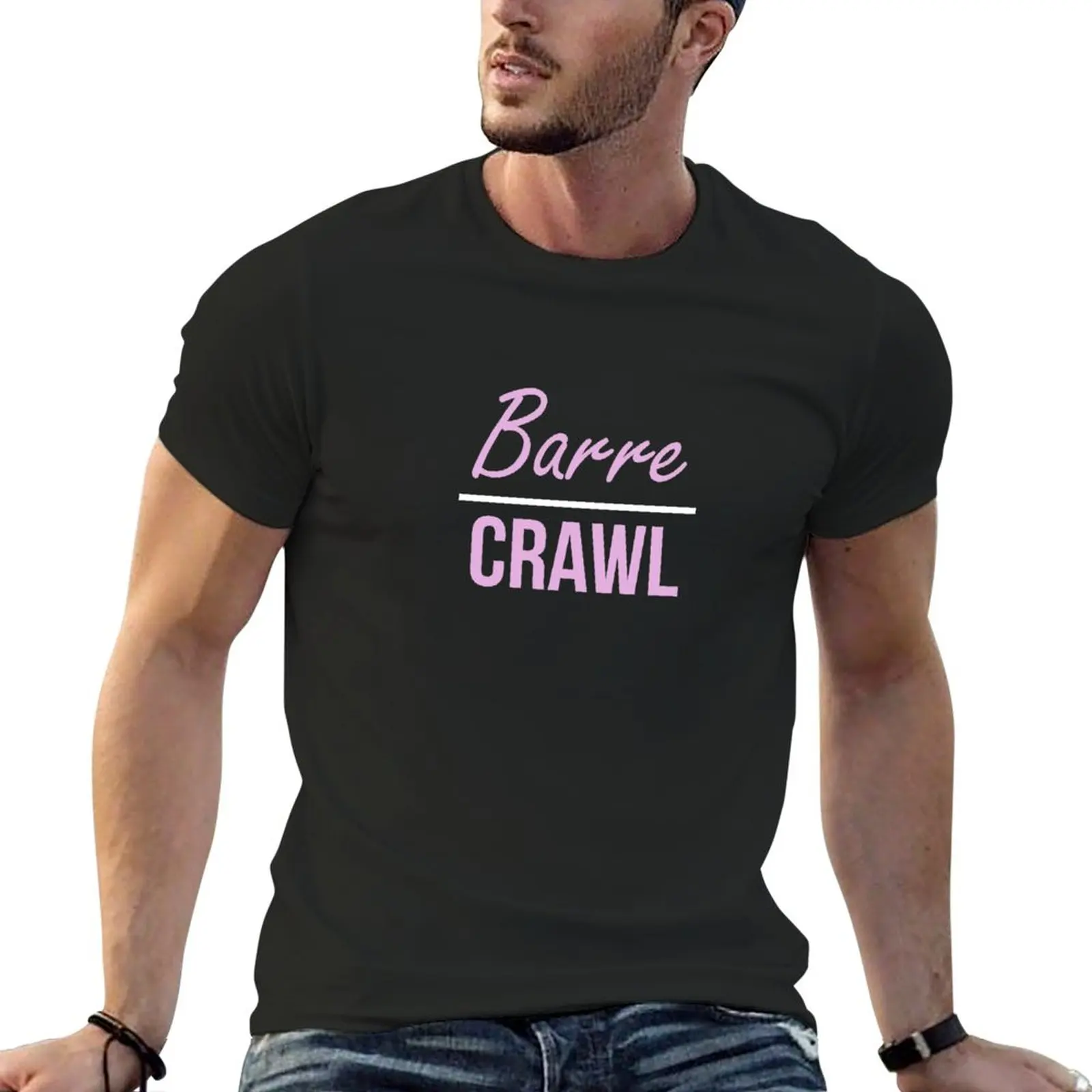 

Funny Ladies Barre Crawl Shirt T-Shirt blacks heavyweights graphics oversized t shirt men