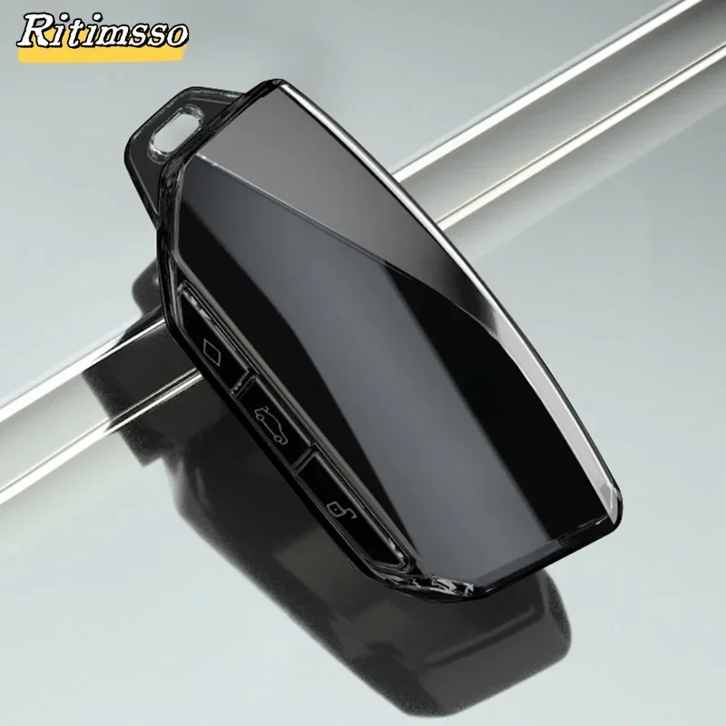 Transparent Soft TPU Car Smart Key Cover Case - Enhanced Accessory