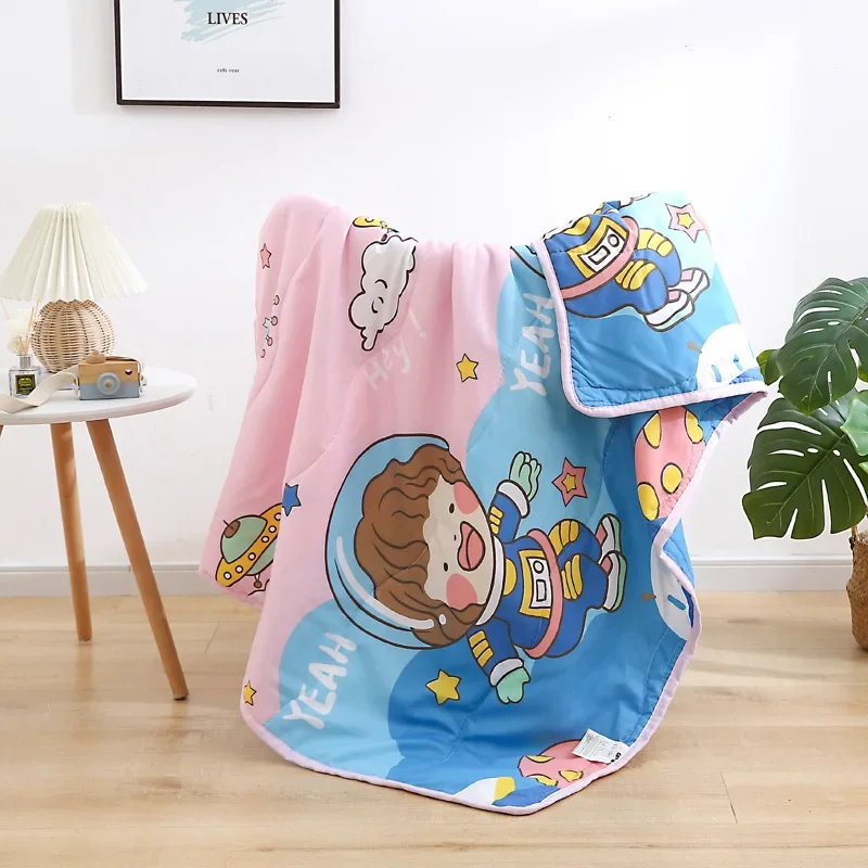 Creative Children's Summer Cool Quilt, Air-conditioned Breathable Newborn Quilts, Super Soft Printing Blanket, 110x140cm, 1Pc