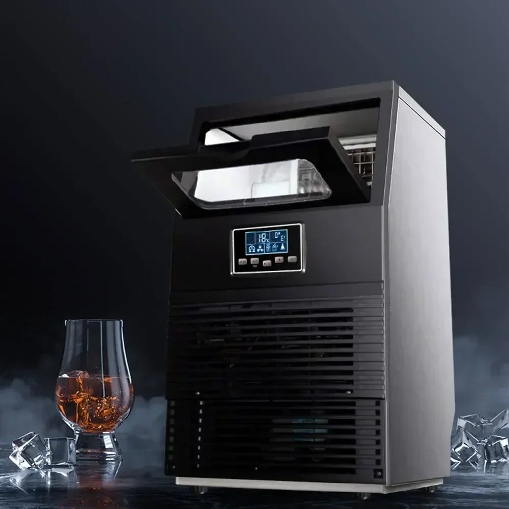 Fully Automatic Cubic Ice Maker/ Water Inlet Brake Ice Maker, Desktop Commercial Mini Device 200W