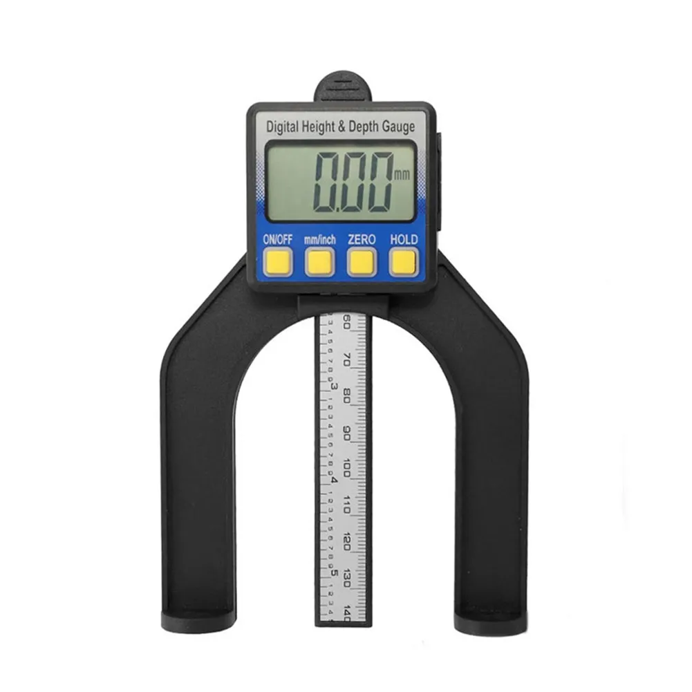 

Digital Depth Gauge Tread Depth Gauge Height Caliper Tester Measure Tool LCD Magnetic Self Standing Aperture 80mm