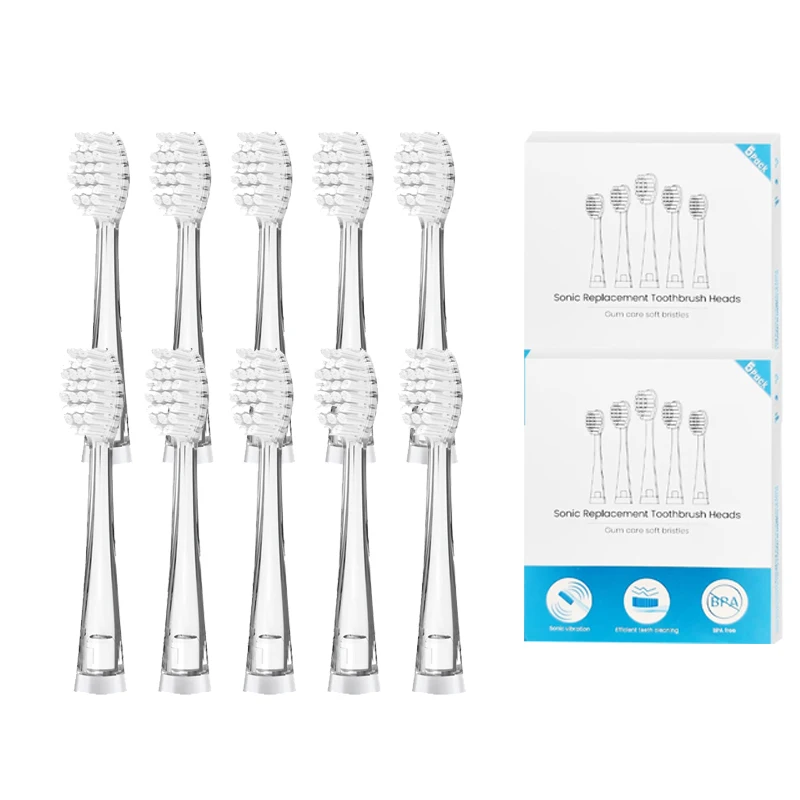 Kid's Replacement toothbrush heads Soft Bristle Replaceable Brush Heads For Seago SG977/EK6/EK7/SG513 Electric Toothbrush 10PCS replacement toothbrush heads