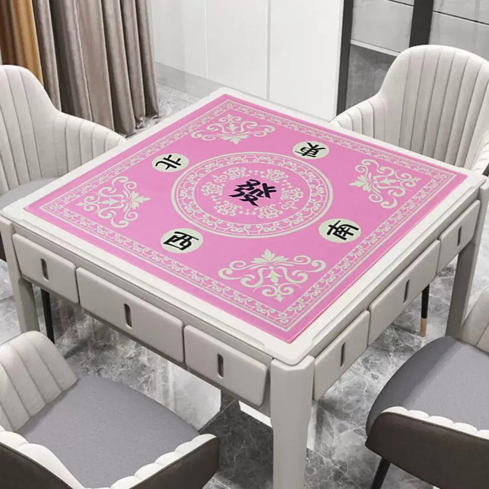 Edge Table Mat Foldable Anti slip Mahjong Table Mat Board Games Decoration Noise Reduction Mahjongg Mahjong