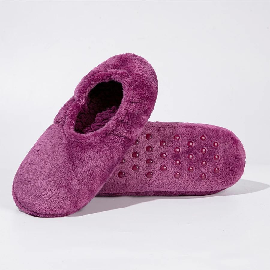 1 çift Bayanlar Sonbahar Kış Yumuşak Kalınlaşmış Yastıklı Düz Renk Kapalı Kaymaz Ev Konfor Sıcak kadın Terlik