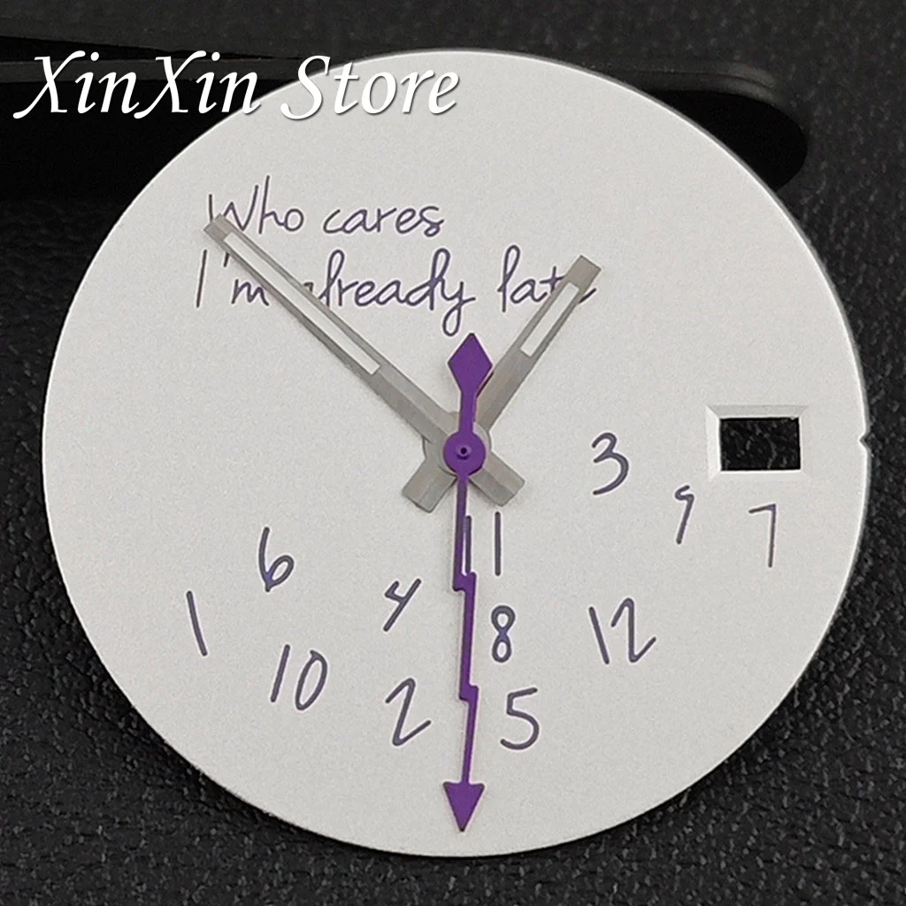 Sleek Red 28.5mm Watch Dial with Lightning Second Hands